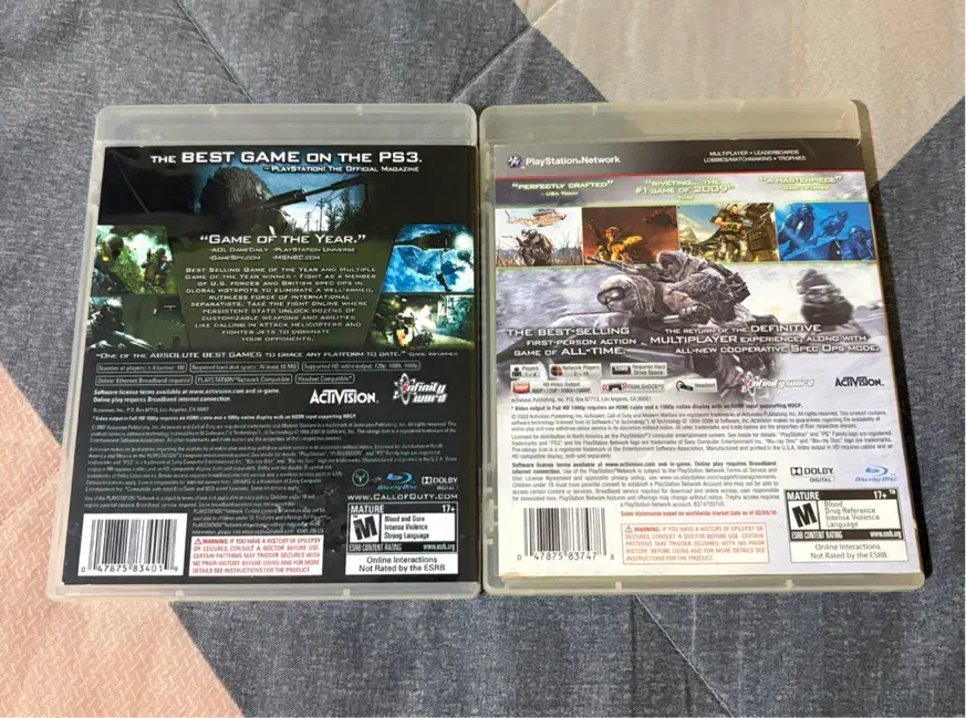 Call of duty MW 1 & 2 ps3|کنسول، بازی ویدئویی و آنلاین|تهران, باغ فیض|دیوار