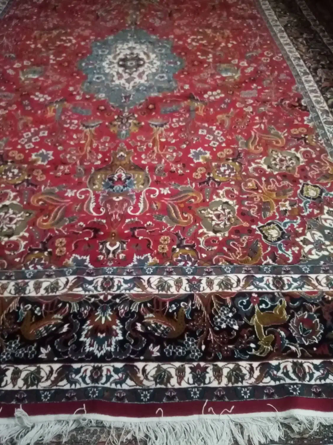 فرش 12متری قرمز رنگ سالم جنس خوب|فرش|قرچک, زیبا شهر|دیوار