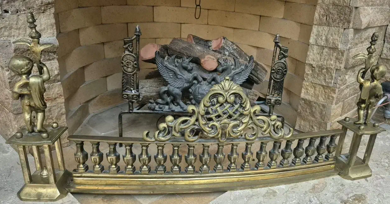 محافظ شومینه برنجی|بخاری، هیتر، شومینه|ساری, |دیوار