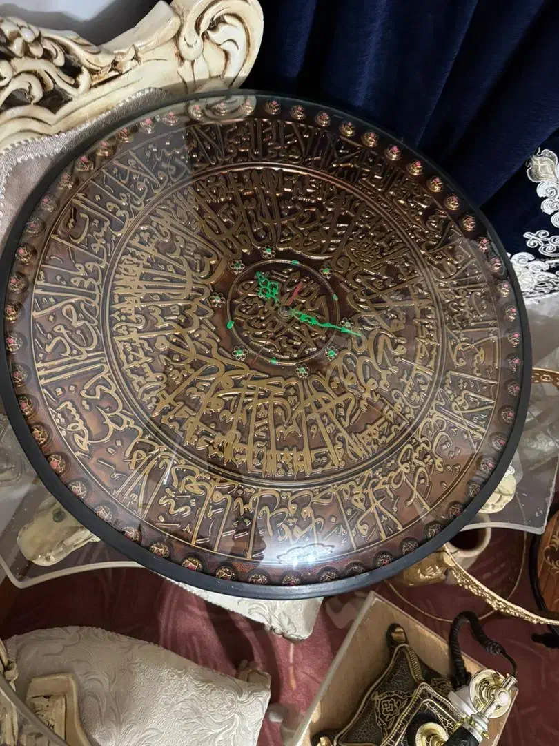 ساعت آیه رنگ قهوه‌ای|ساعت دیواری و تزئینی|پارس‌آباد, |دیوار