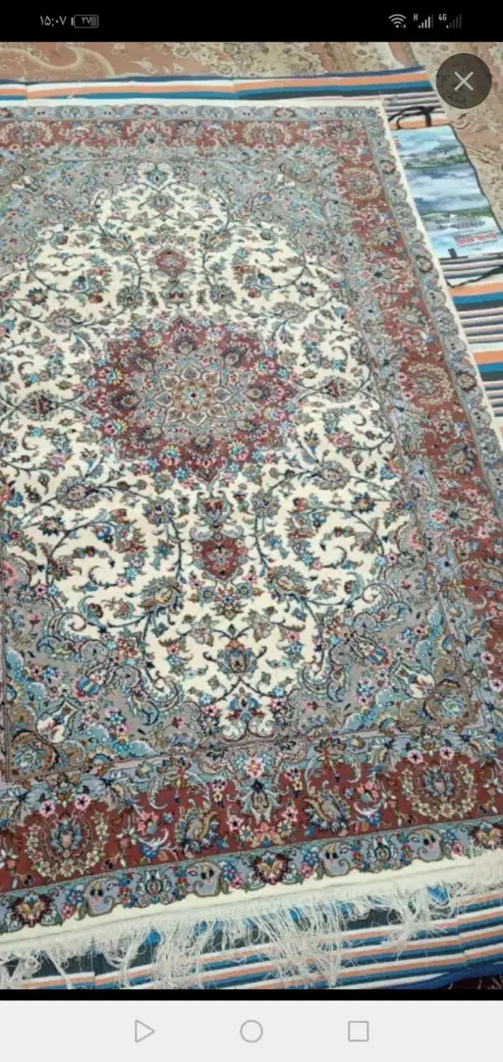 فروش قالی نیمکاره شش متری|فرش|آران و بیدگل, |دیوار