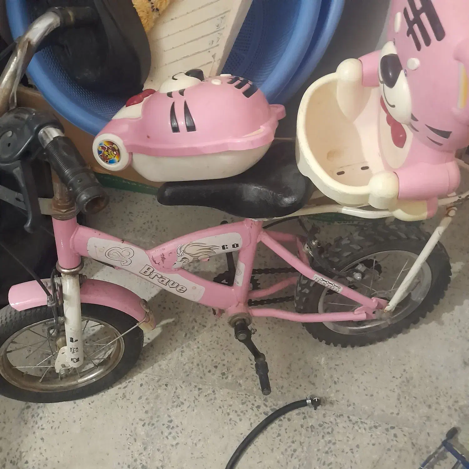 دوچرخه صورتی سایز۱۲سالم|دوچرخه، اسکیت، اسکوتر|محمدیه-قزوین, |دیوار