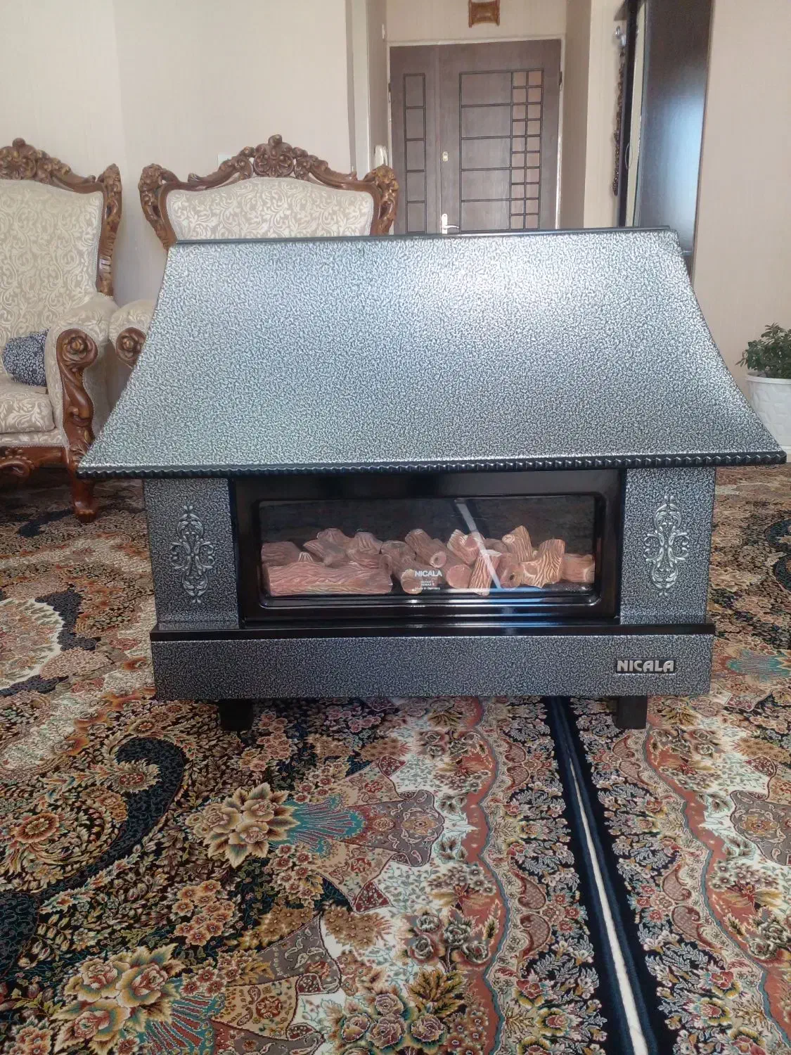 بخاری طرح شومینه|بخاری، هیتر، شومینه|سهند, |دیوار