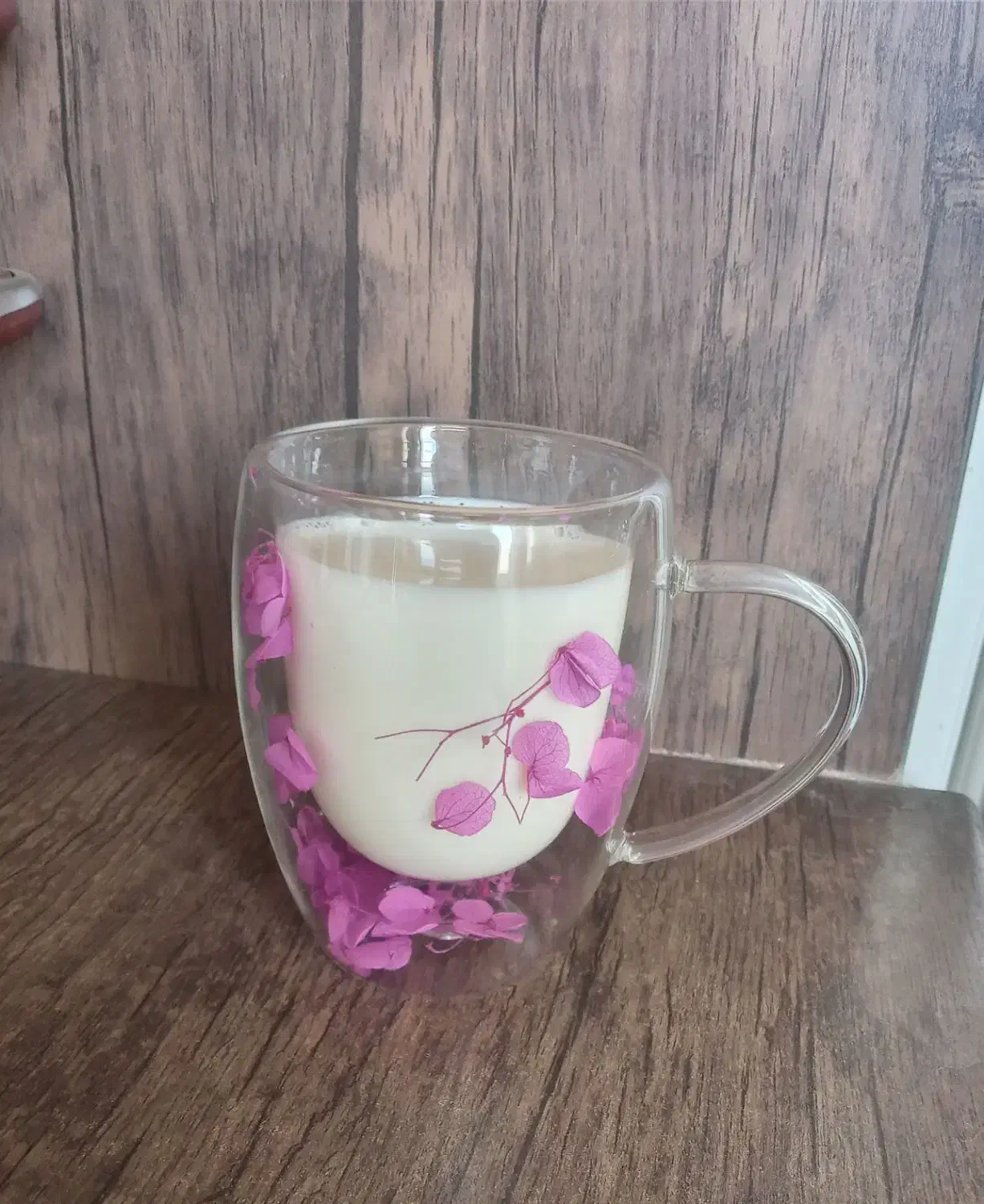 ماگ پیرکس گلدار دوجداره|ظروف سرو و پذیرایی|تهران, تاکسیرانی|دیوار