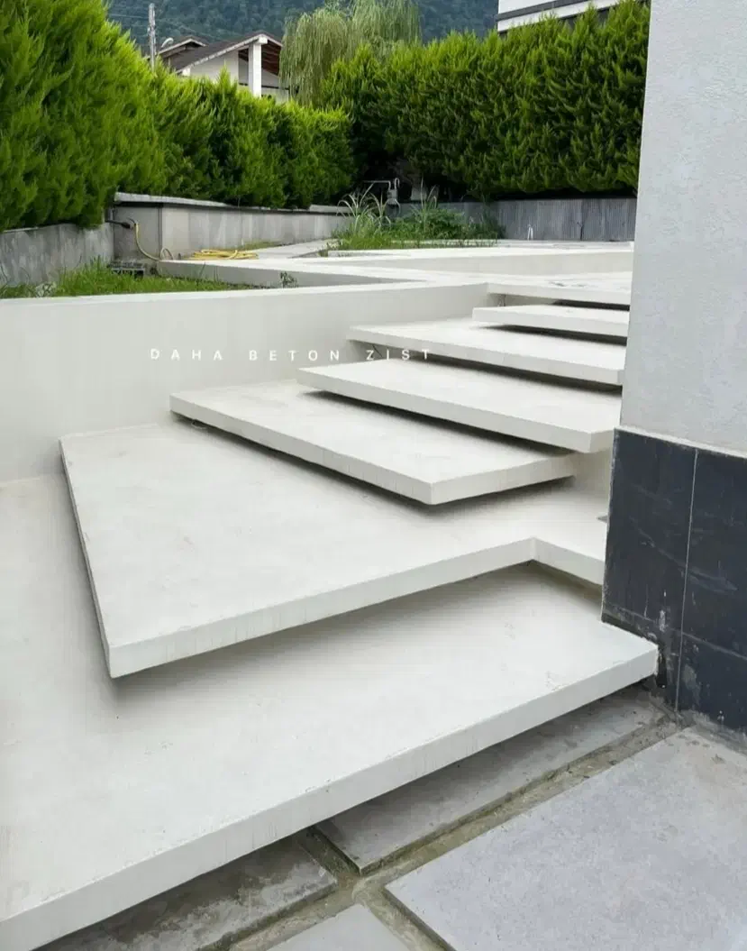 پله و زیر پله بتن اکسپوز بتن پله معلق|مصالح و تجهیزات ساختمان|مشهد, چهاربرج|دیوار