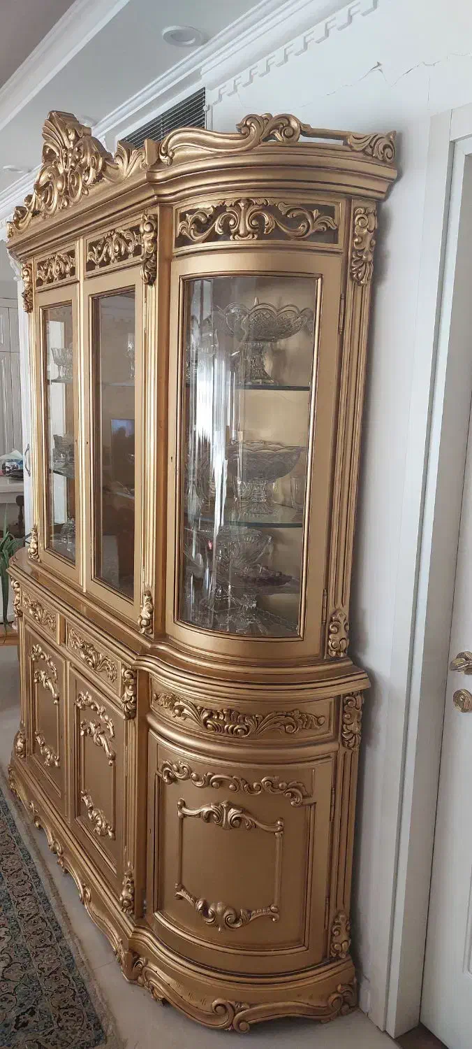 بوفه چوب راش شیشه گرد|بوفه، ویترین، کنسول|تهران, سوهانک|دیوار