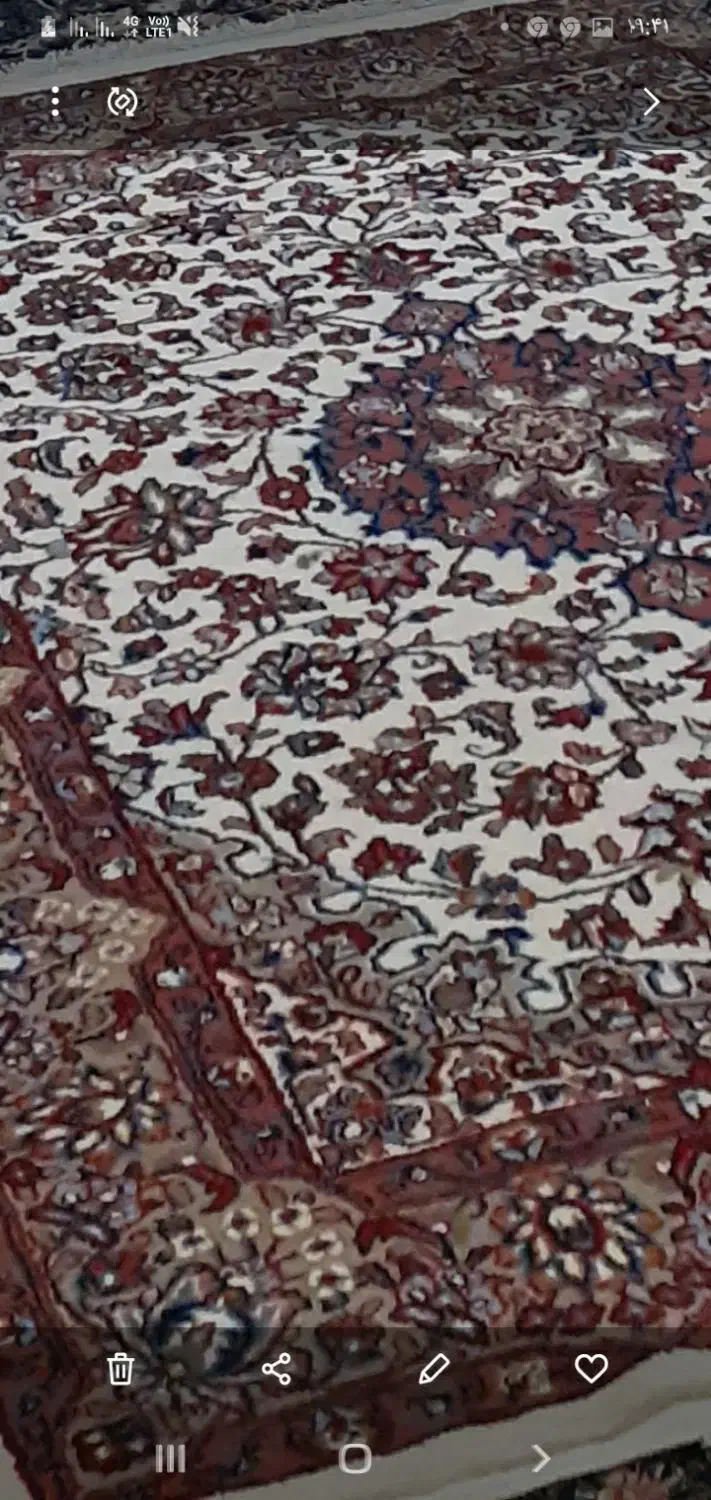 فرش دستبافت ۱۲۰ رج عرض۱۴۰ طولش ۱۸۰متر|فرش|اراک, |دیوار