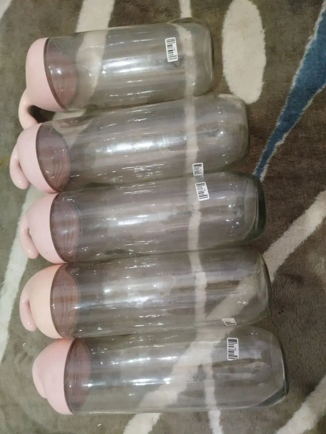 شیشه خوشکبار دهن دار ۵عددنو|ظروف نگهدارنده، پلاستیکی، یکبارمصرف|زاهدان, |دیوار