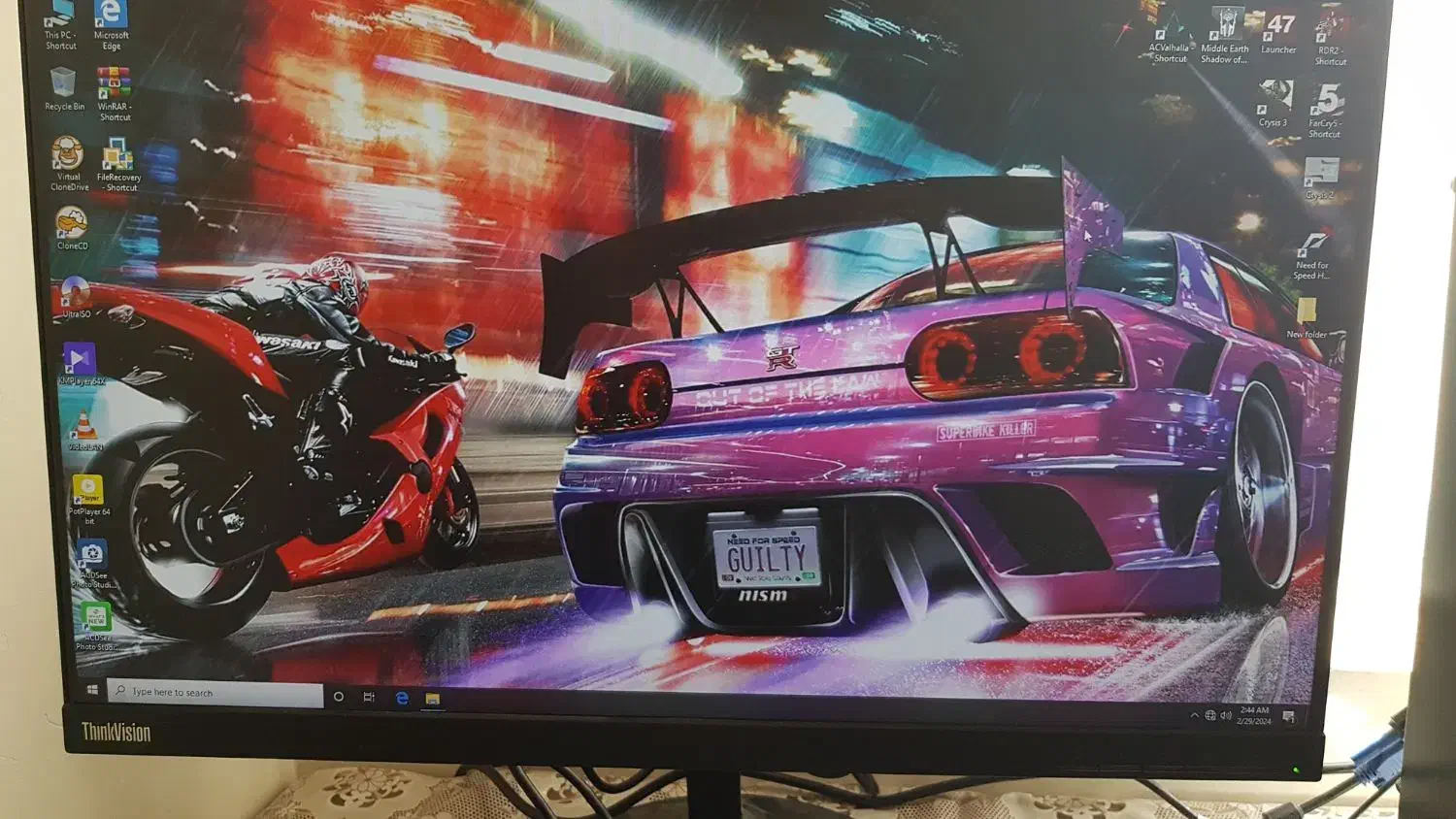 مانیتور لنوو ۲۴ اینچ|قطعات و لوازم جانبی رایانه|پرند, فاز ۶|دیوار