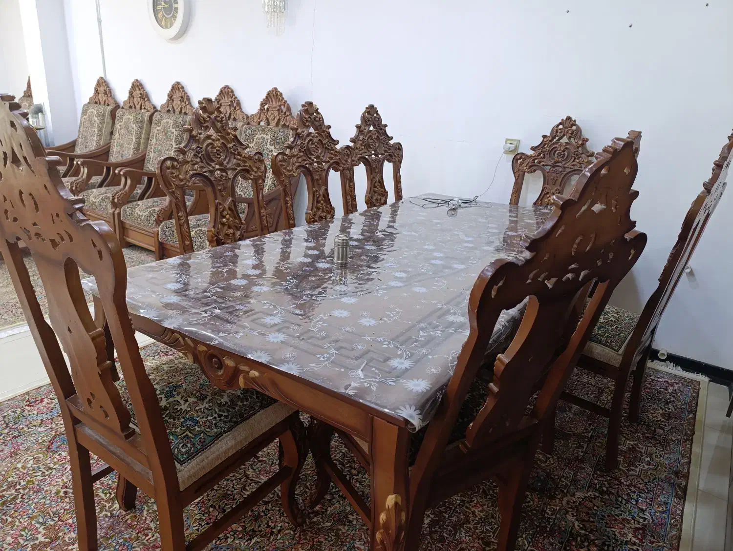 ست مبل و میز ناهار خوری هشت نفره قالی|مبلمان خانگی و میز عسلی|رفسنجان, |دیوار