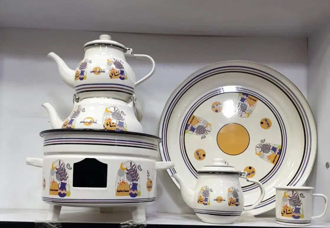 ست لعابی|قوری، کتری، قهوهساز دستی|جوانرود, |دیوار