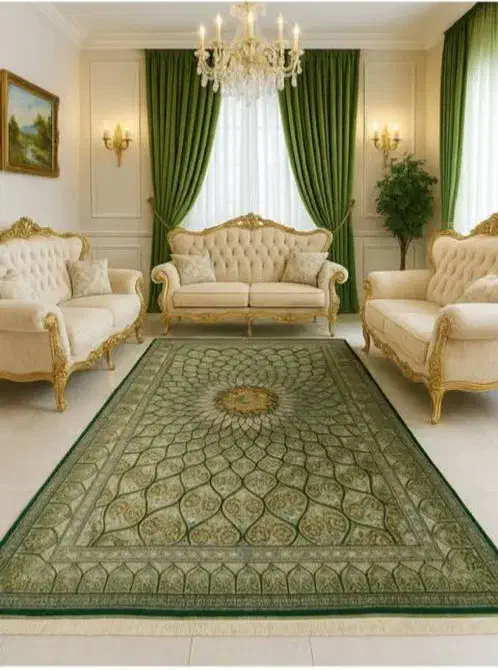 فرش دستباف (بساک) ۶ متری و۳ متری  تمام ابریشم|فرش|کرج, نوروزآباد|دیوار