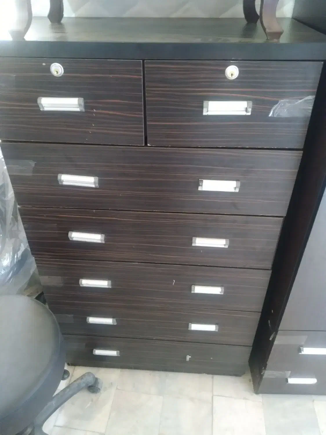 دراور دو کشو با باکس بغل کشو|جاکفشی، کمد، دراور|قروه, |دیوار