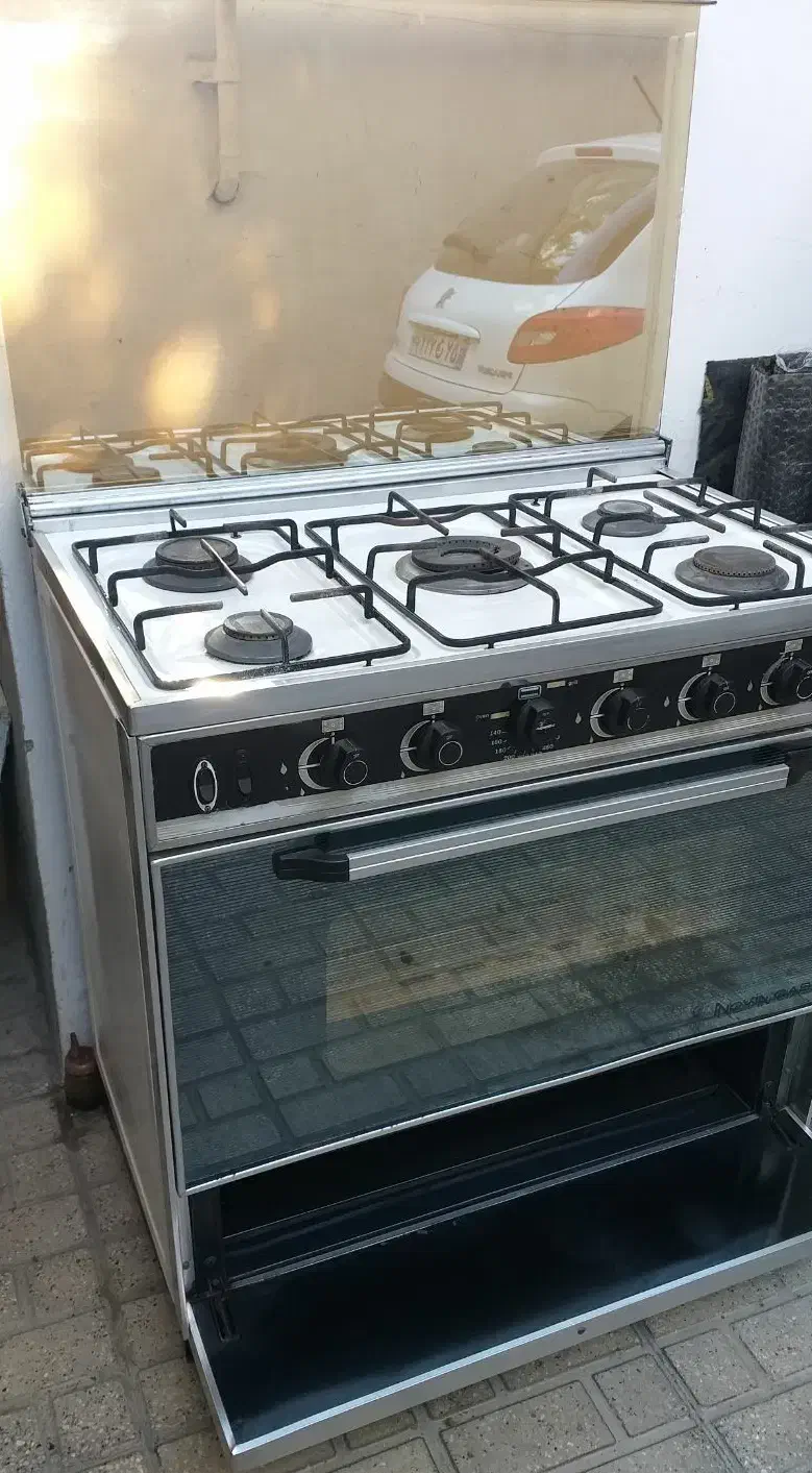 اجاق گاز فر دار نوین تمییز آماده برای مصرف|اجاق گاز و لوازم برقی پختوپز|ساری, |دیوار