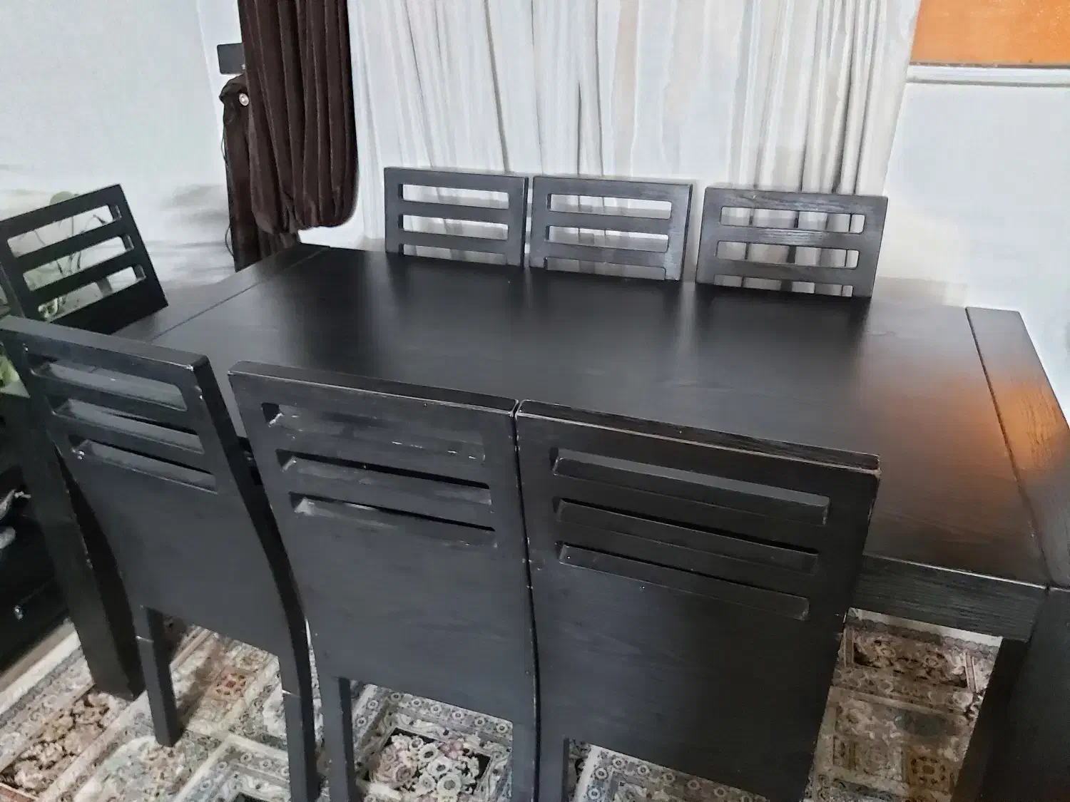 میزناهارخوری ۸نفره با صندلی|میز و صندلی غذاخوری|شیراز, گود خزینه|دیوار