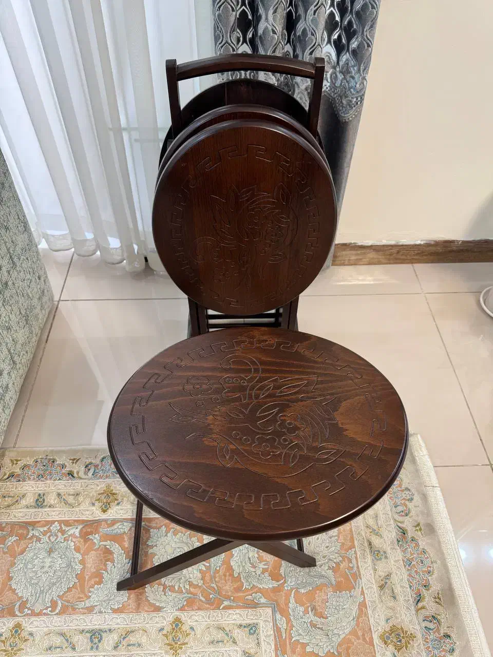 میز عسلی چوبی تاشو ۴تایی|مبلمان خانگی و میز عسلی|آمل, |دیوار