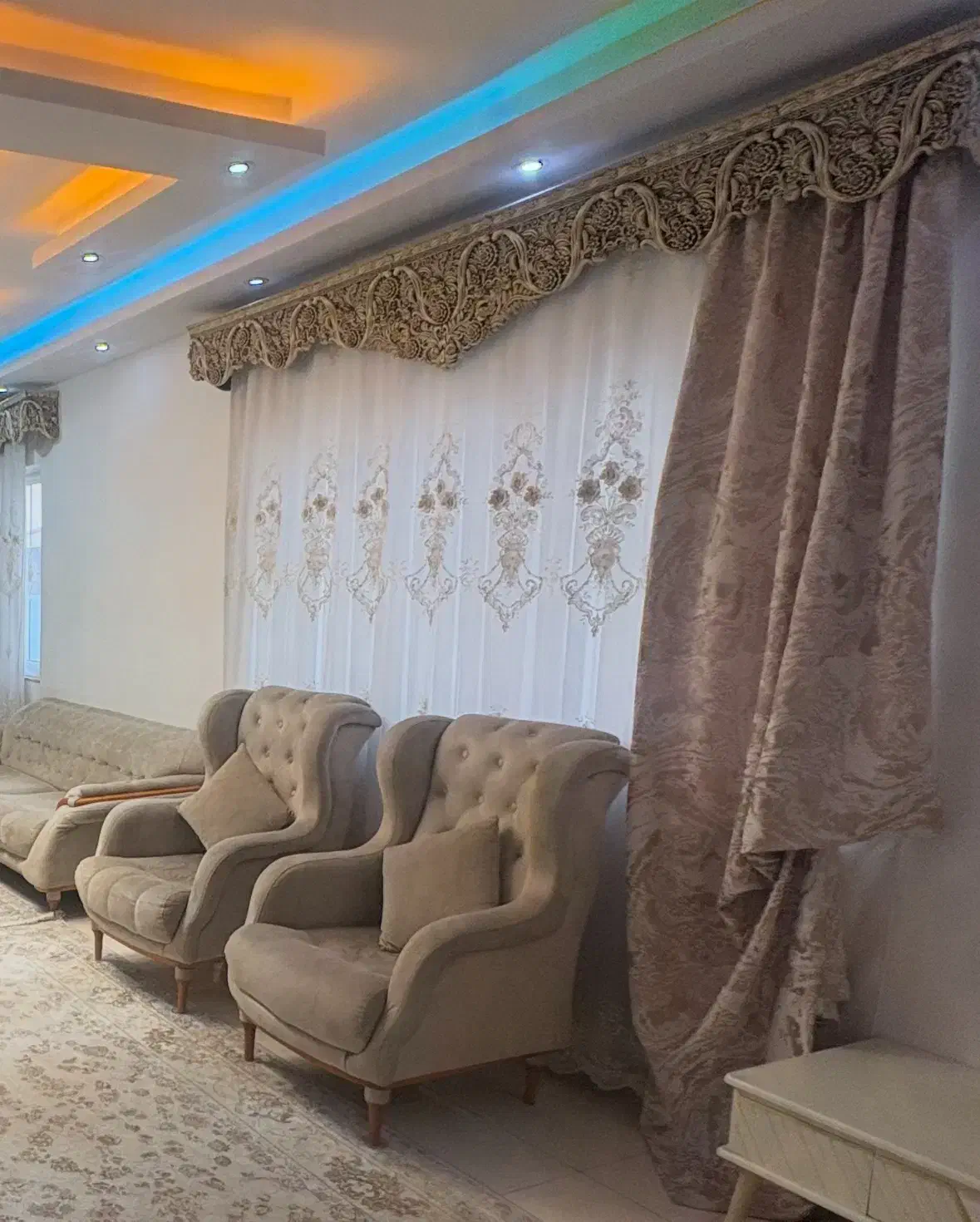 پرده پذیرایی|پرده، رانر، رومیزی|رشت, دیانتی|دیوار