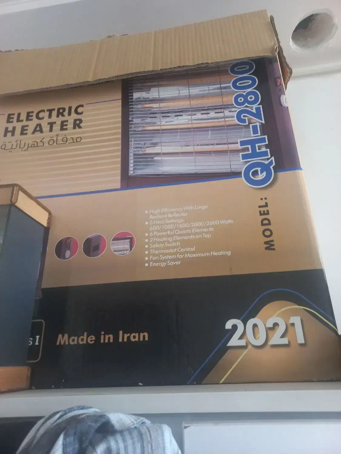 بخاری برقی  فن دار شش المک داره|بخاری، هیتر، شومینه|کرمان, |دیوار