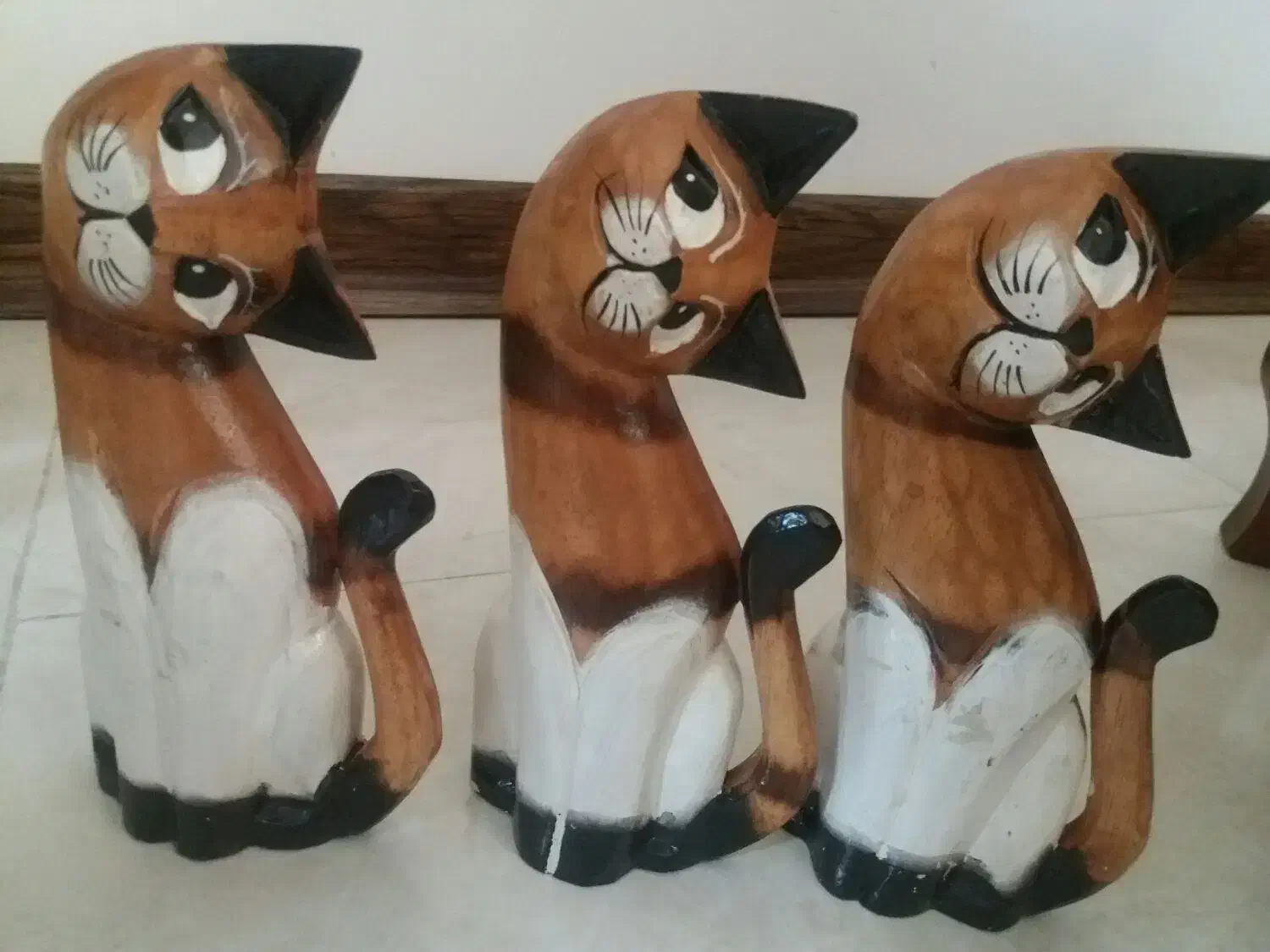 گربه های چوبی زیبا|مجسمه، تندیس، ماکت|ساری, |دیوار