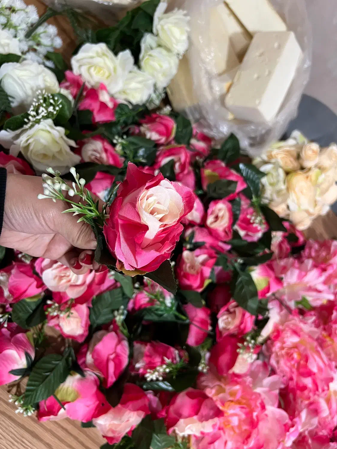 گل مصنوعی برای تزیین ماشین و جایگاه عروسی|گل مصنوعی|اردبیل, |دیوار