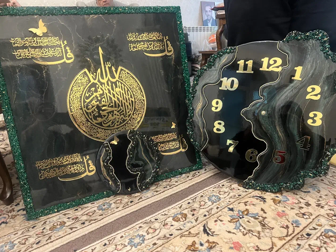 ست تابلو و ساعت و جاکلیدی نو|ساعت دیواری و تزئینی|تهران, کوی بیمه|دیوار