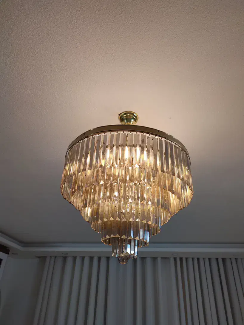 لوستر کریستالی شامپاینی|لوستر و چراغ آویز|بوشهر, |دیوار