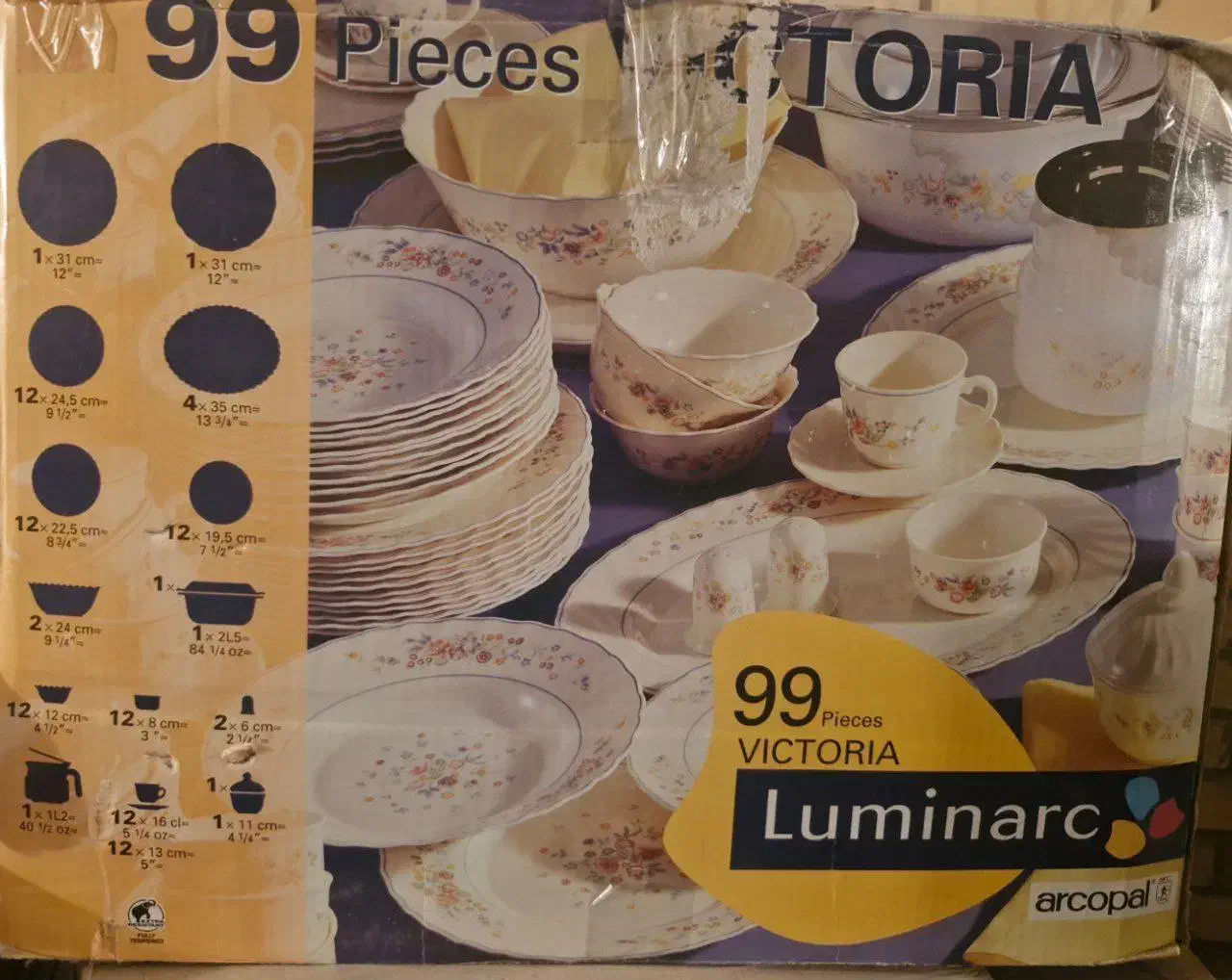 سرویس ۹۹ پارچه ویکتوریا لومینارک اصل فرانسه|ظروف سرو و پذیرایی|رفسنجان, |دیوار