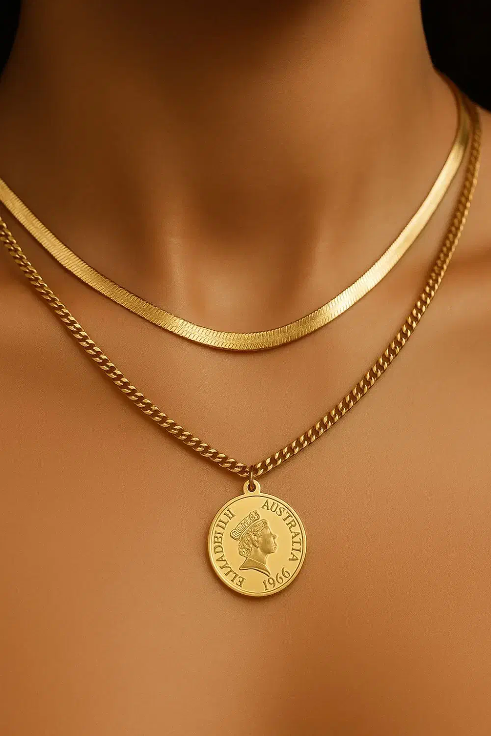 گردنبند تمام استیل دو لاین الیزابت رنگ ثابت|بدلیجات|قوچان, |دیوار