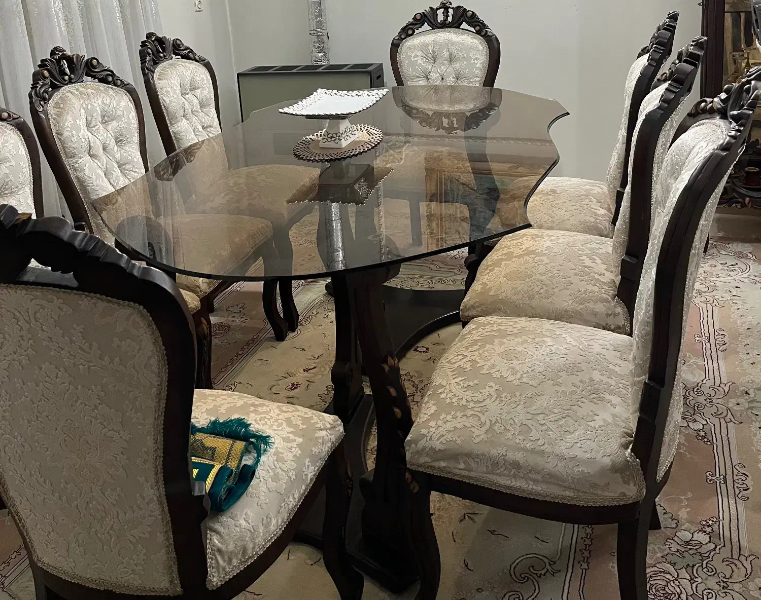 مبلمان چوب   پزیرایی و نهار خوری و ویترین ست|مبلمان خانگی و میز عسلی|منجیل, |دیوار