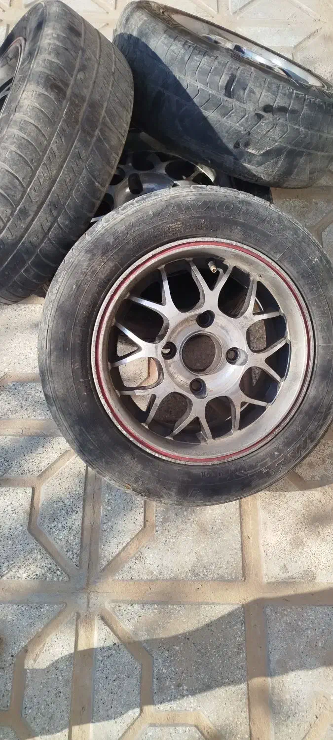 رینگ اسپرت پراید با لاستیک|قطعات یدکی و لوازم جانبی|خواف, |دیوار