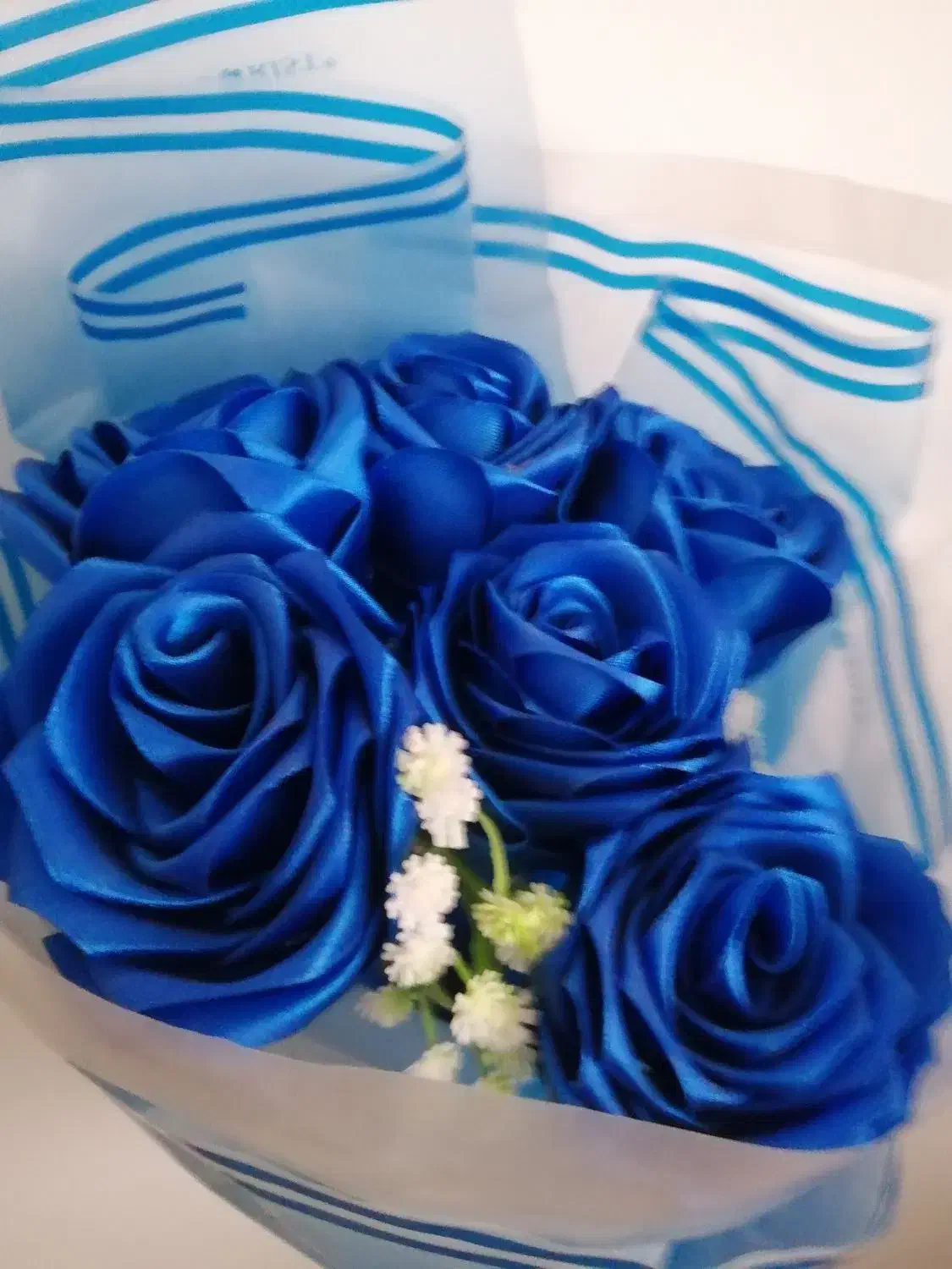 گل 6 شاخه آبی|گل مصنوعی|شیروان (خراسان), |دیوار