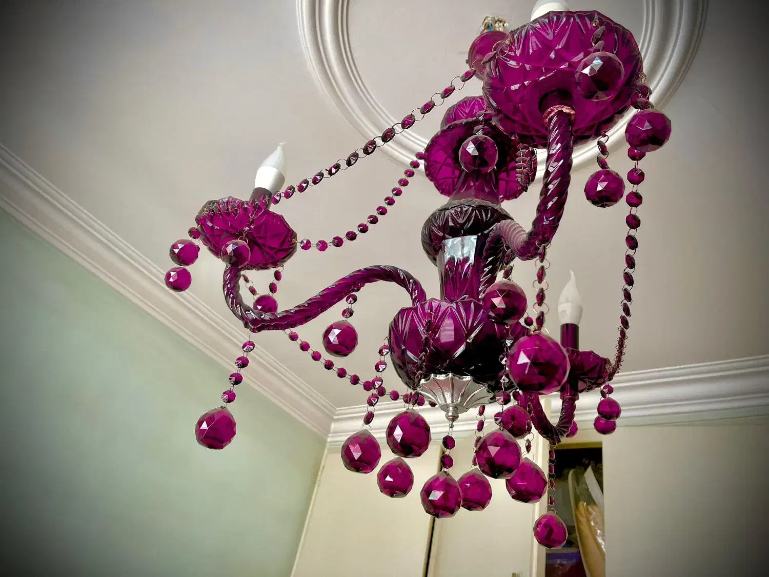 ۲ عدد لوستر کریستالی|لوستر و چراغ آویز|تهران, پرستار|دیوار