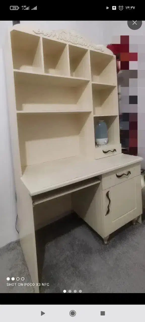 میز تحریر و کتابخانه|میز تحریر و کامپیوتر|باغستان, |دیوار