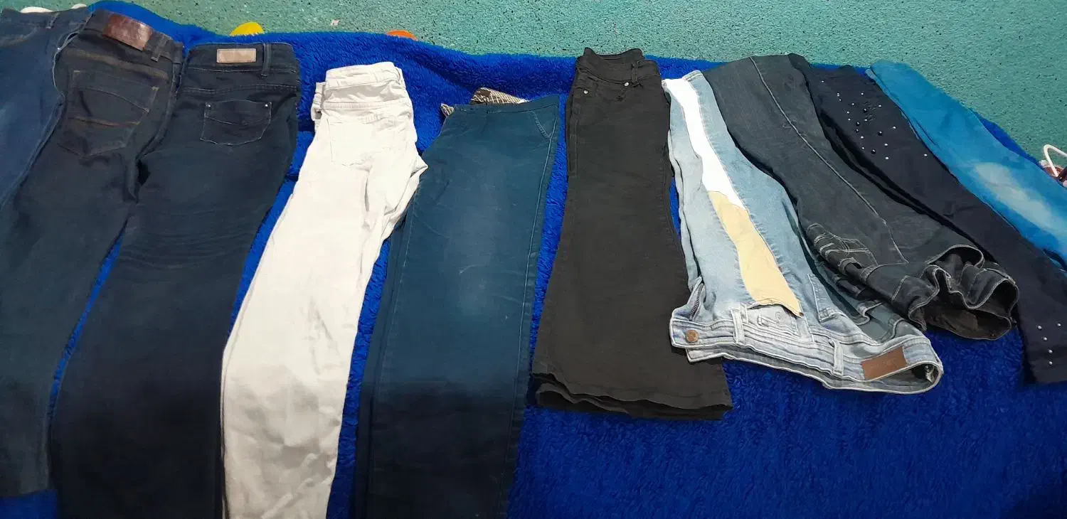 تعداد زیادی شلوار نو ودرحد نو وچندتا مانتو وکت|لباس|اهواز, سپیدار|دیوار