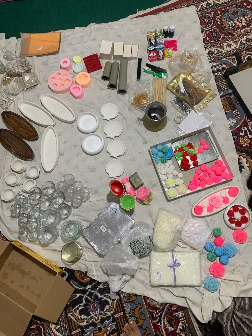 لوازم شمع سازی،قالب سیلیکونی،پارافین ابزارو ظروف|صنایع دستی و سایر لوازم تزئینی|داران, |دیوار