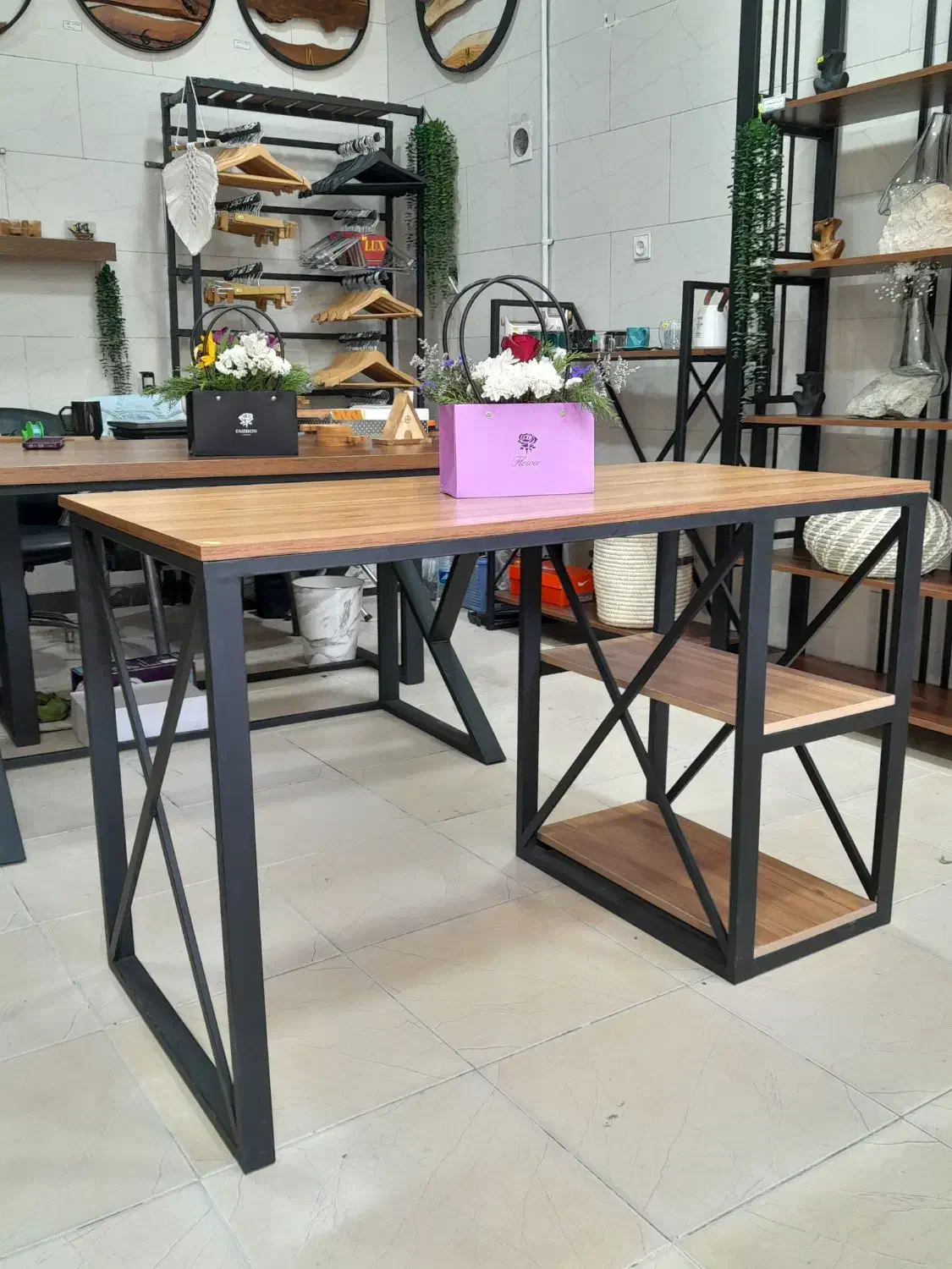 میز تحریر چوب و فلز|میز تحریر و کامپیوتر|کرج, گلستان|دیوار