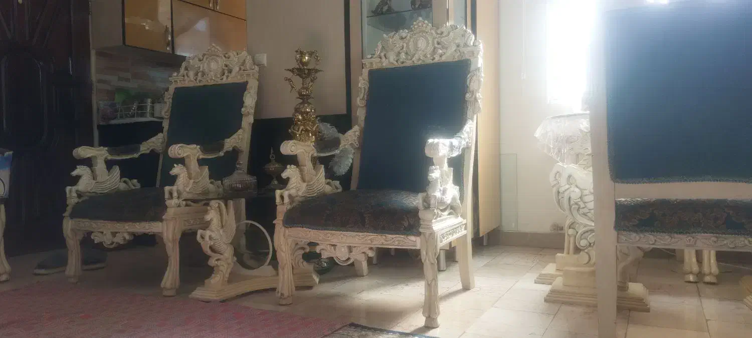 مبل استیل طرح اسب|میز و صندلی غذاخوری|تهران, باغ فیض|دیوار