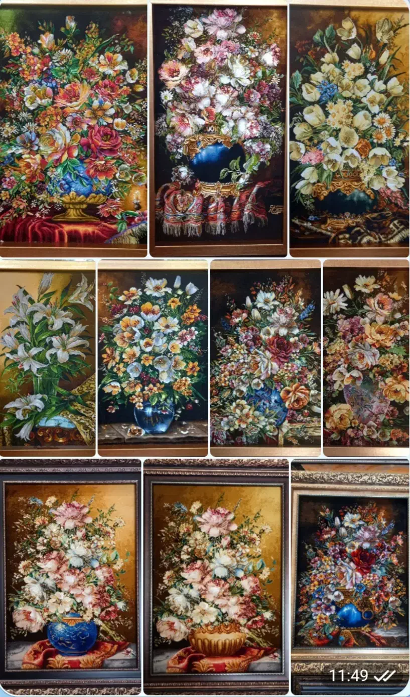 تابلو فرش گلها ،دستباف تبریز (فروش ویژه)|تابلو فرش|تهران, نارمک|دیوار