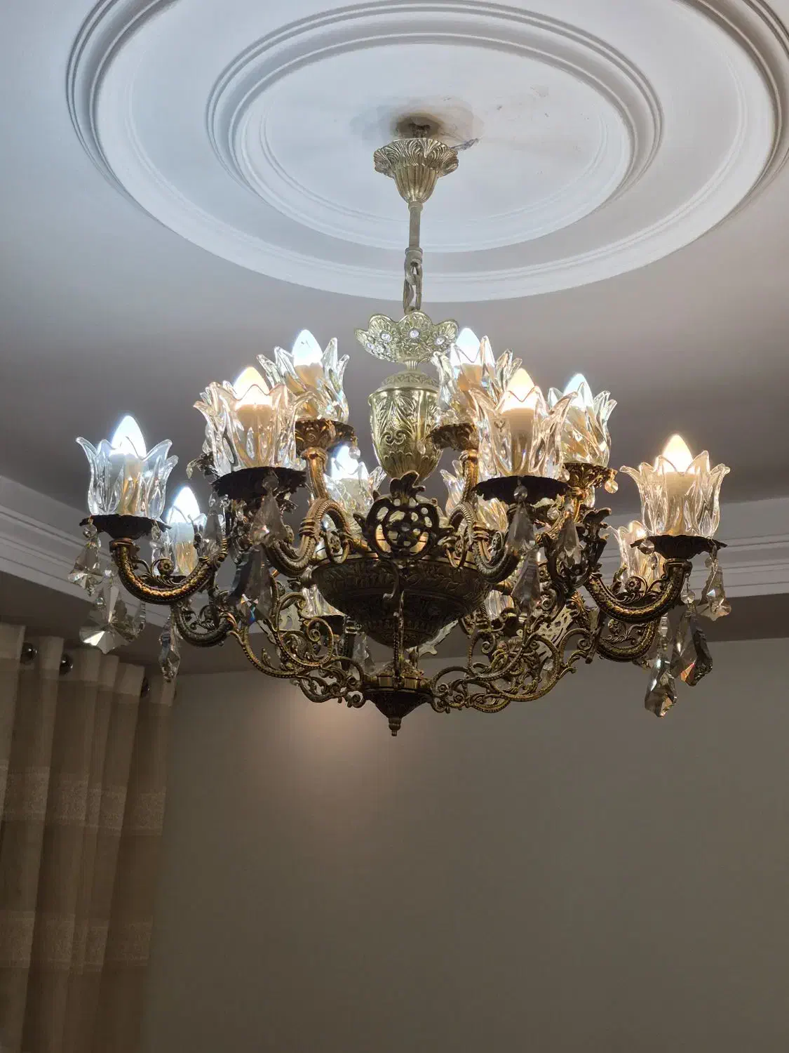 دو عدد لوستر برنج|لوستر و چراغ آویز|تهران, حافظیه|دیوار