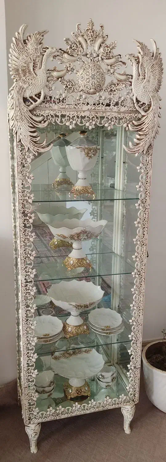 بوفه و آینه شمعدان ست|بوفه، ویترین، کنسول|رزن, |دیوار