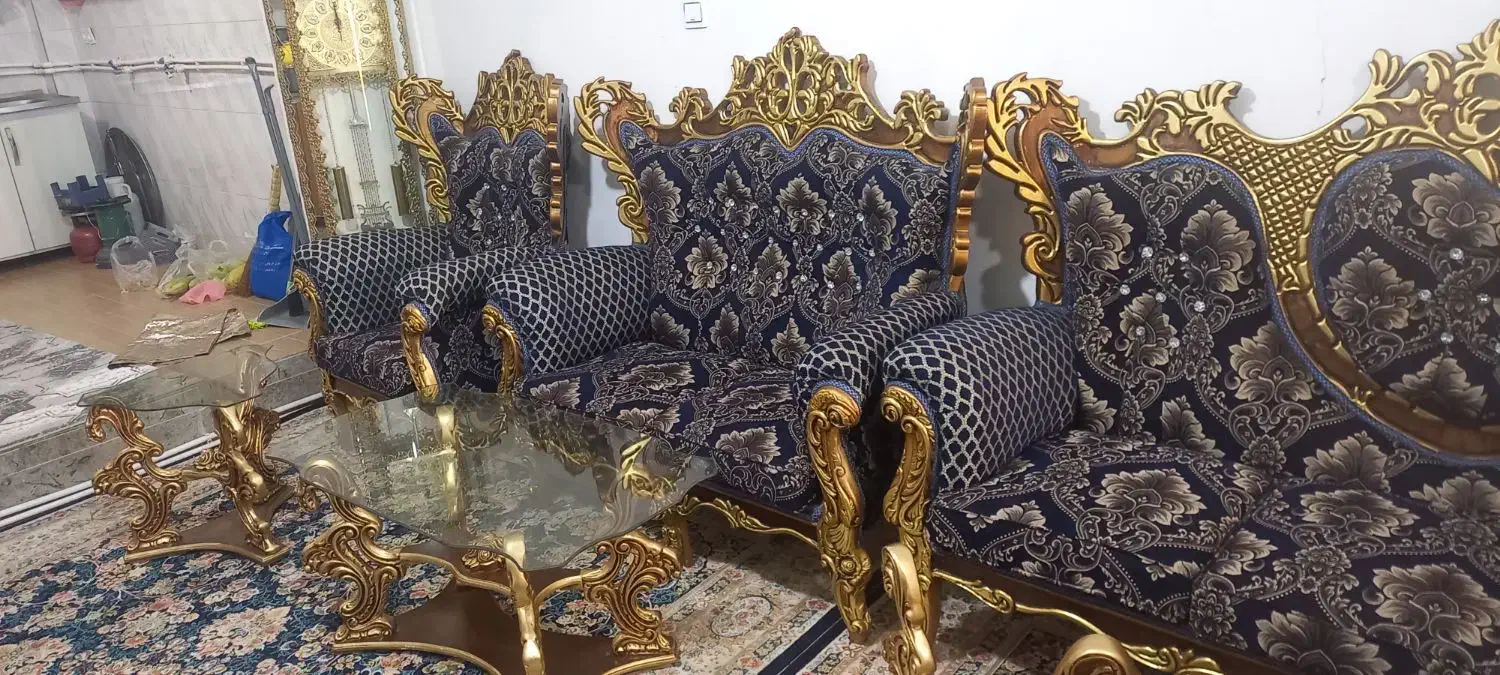 مبل سلطنتی 7نفره  درحد نو|مبلمان خانگی و میز عسلی|کوهدشت, |دیوار