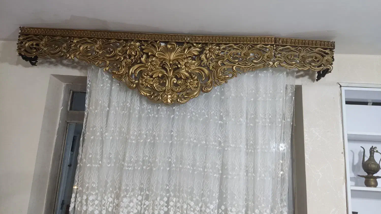 پرده حریر گلدار|پرده، رانر، رومیزی|آزادشهر, |دیوار