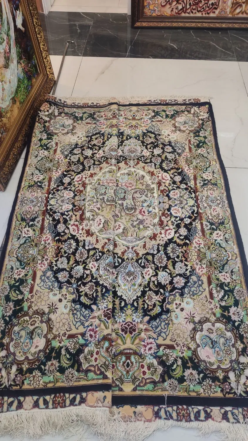 جفت زرع نیم. نقشه سالاری. چله و گل ابریشم. ۵۵رج|فرش|تهران, پونک|دیوار