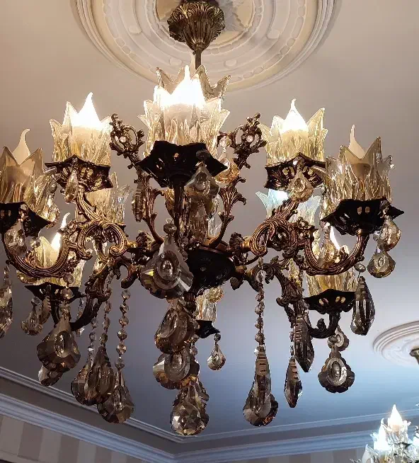 لوستر برنز|لوستر و چراغ آویز|تبریز, |دیوار