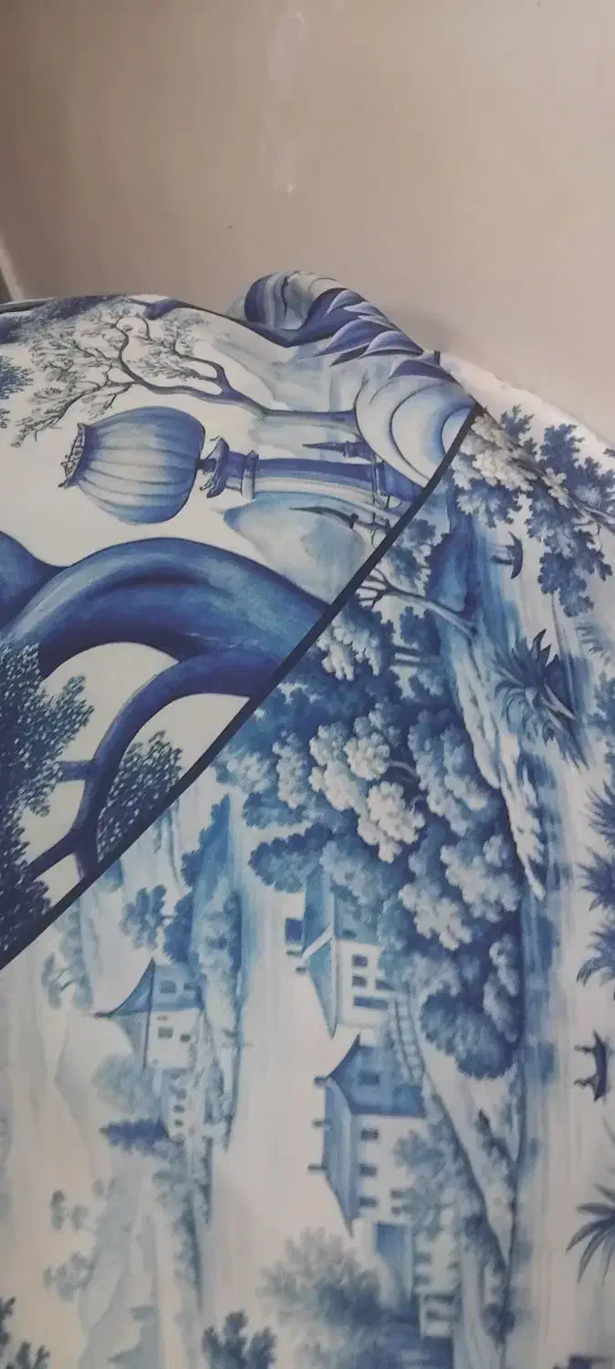 رو میزی پارچه ای یا سفره قلم آبی|سفره، حوله، دستمال آشپزخانه|تهران, اتابک|دیوار