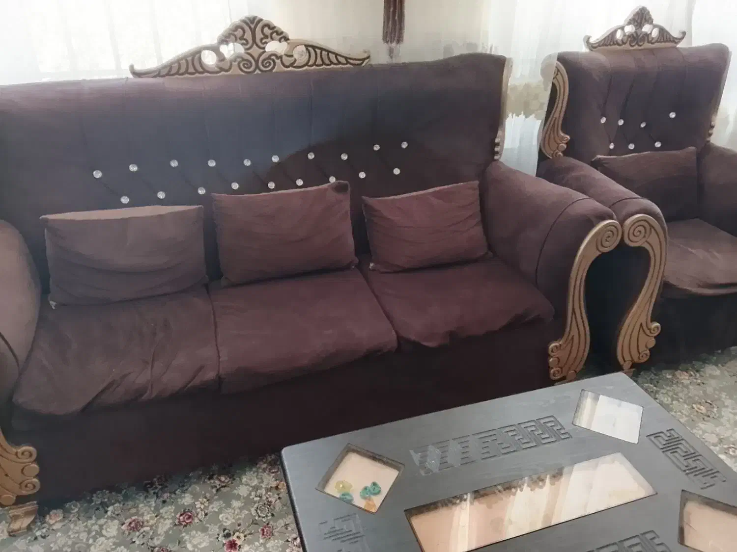 مبل هفت نفره|مبلمان خانگی و میز عسلی|ماهیدشت, |دیوار