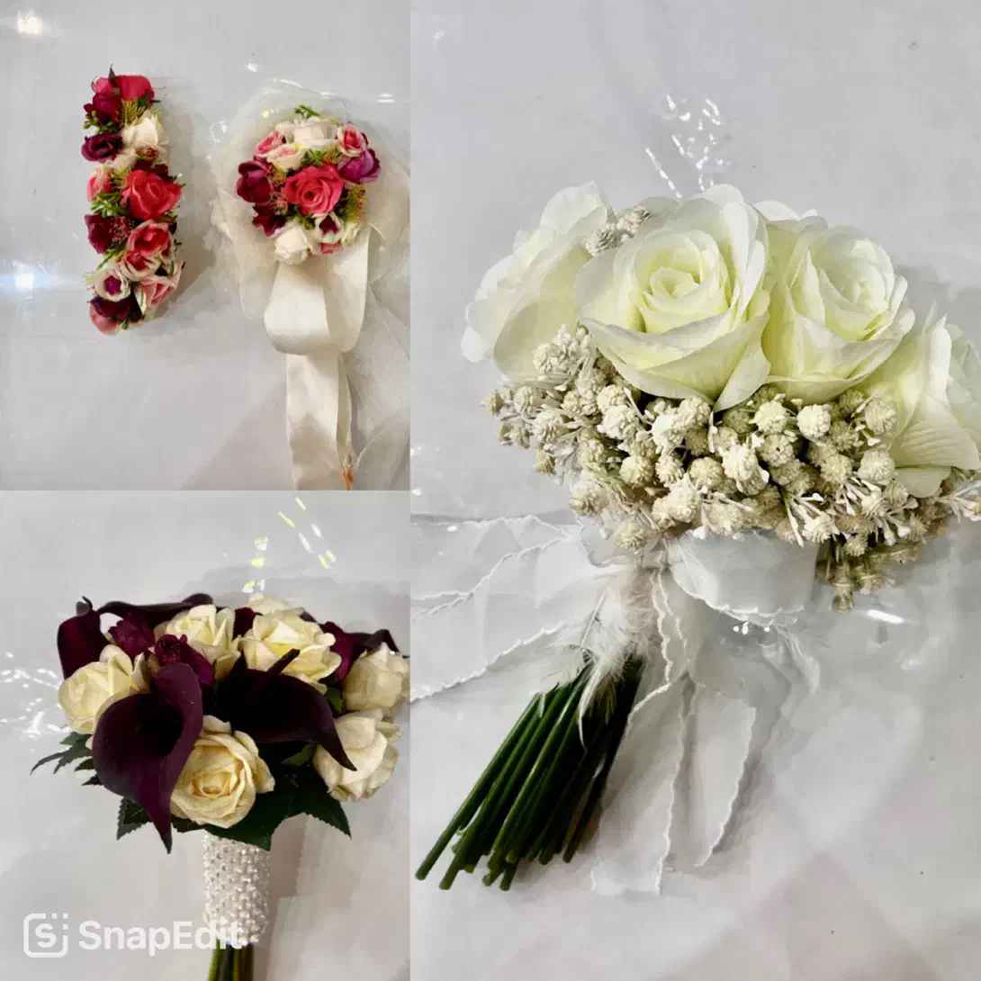 دسته گل عروسی و نامزدی|گل مصنوعی|ایلام, |دیوار