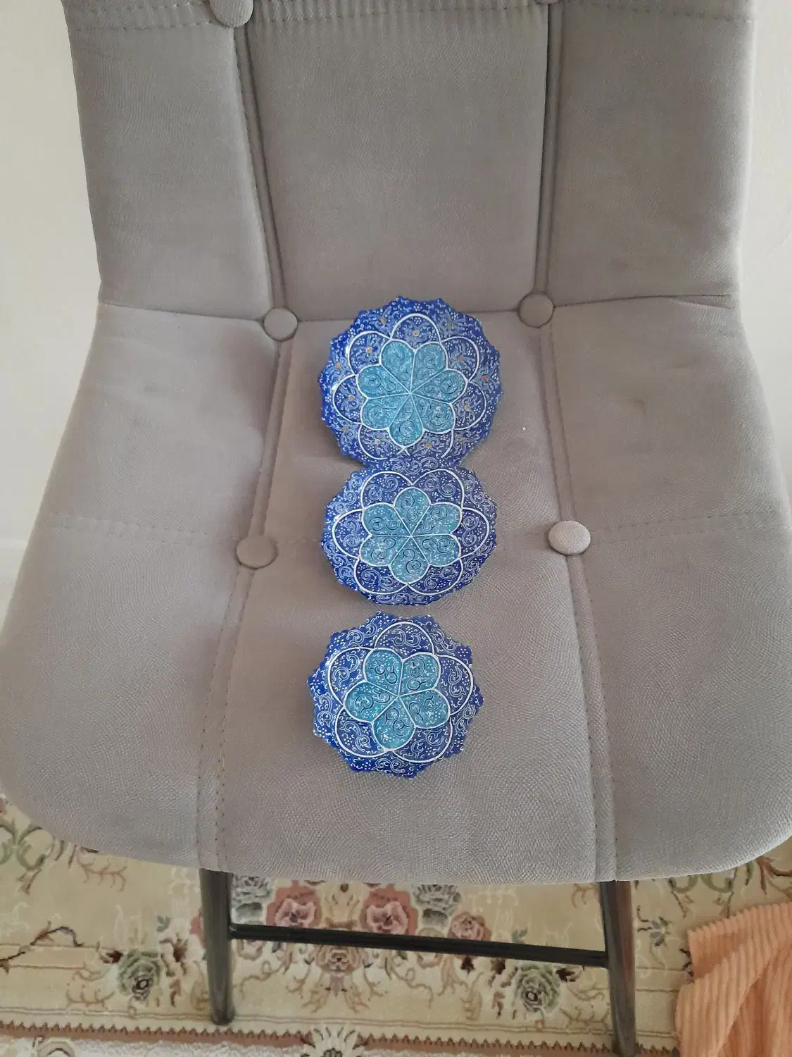 بشقاب مینا کاری اصفهان|صنایع دستی و سایر لوازم تزئینی|مشکین‌دشت, |دیوار