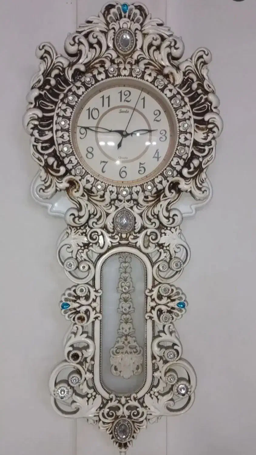 ساعت دیواری سفید صدفی|ساعت دیواری و تزئینی|مشهد, انقلاب|دیوار
