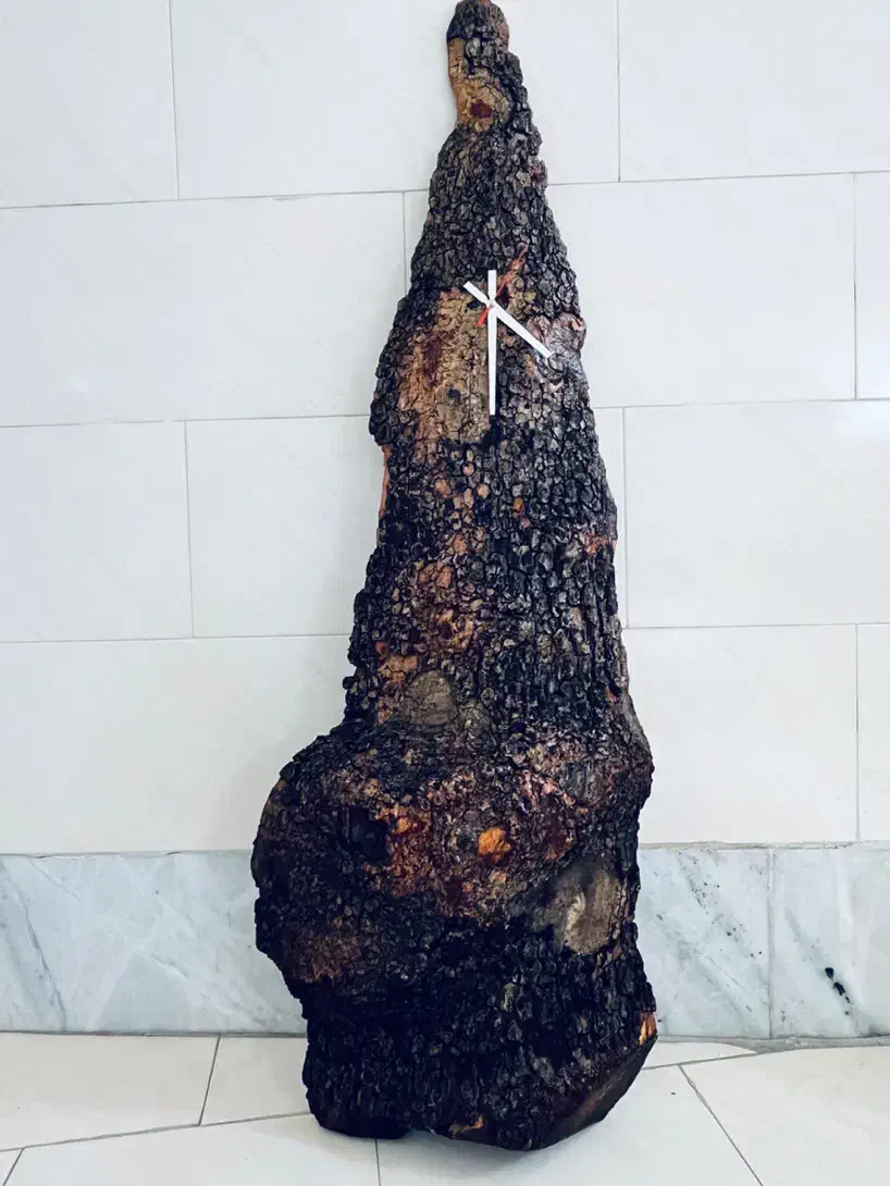 ساعت دیواری طرح تنه درخت کاج|ساعت دیواری و تزئینی|اصفهان, بوستان آینه خانه|دیوار